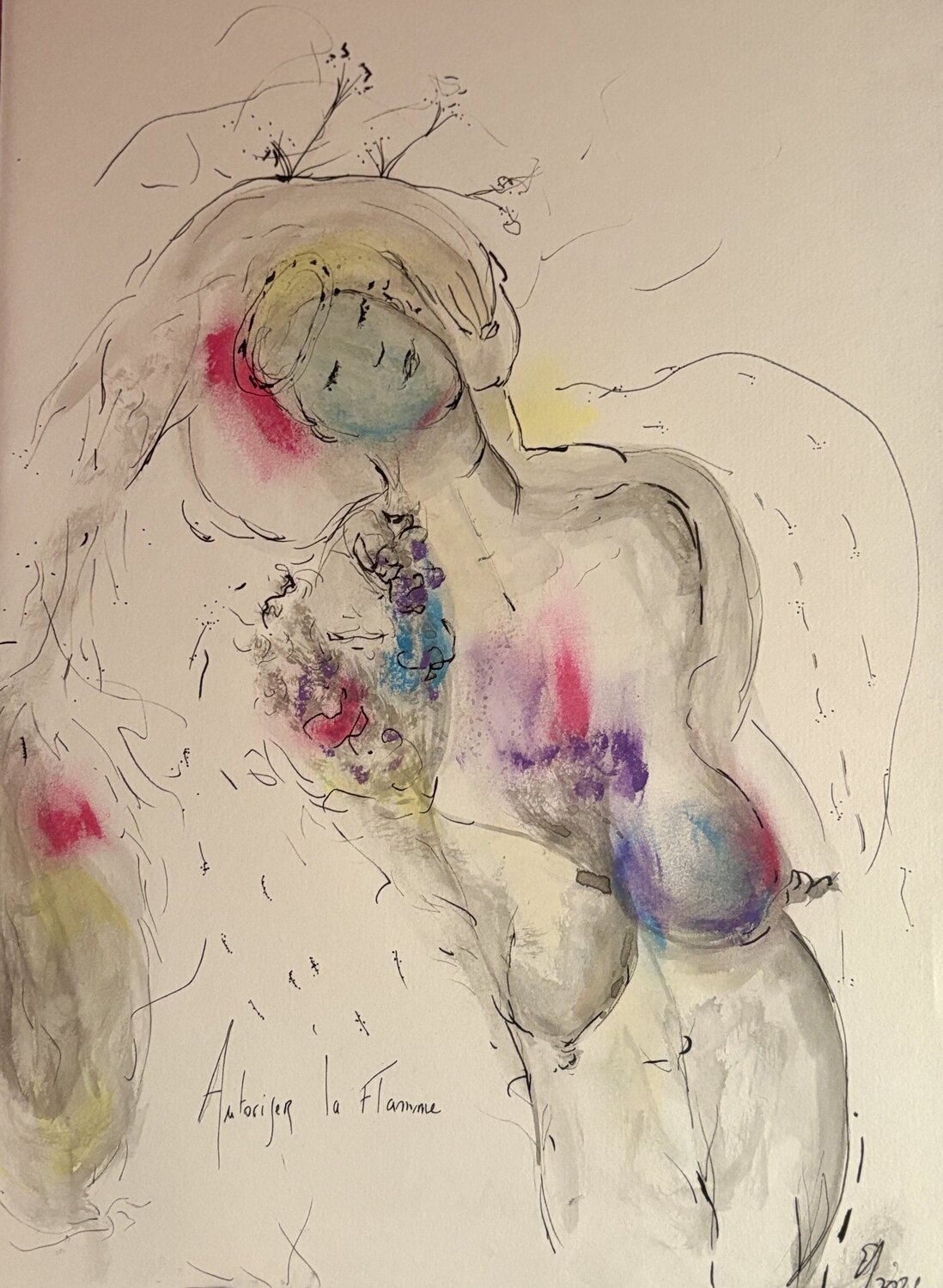 Autoriser la flamme dessin