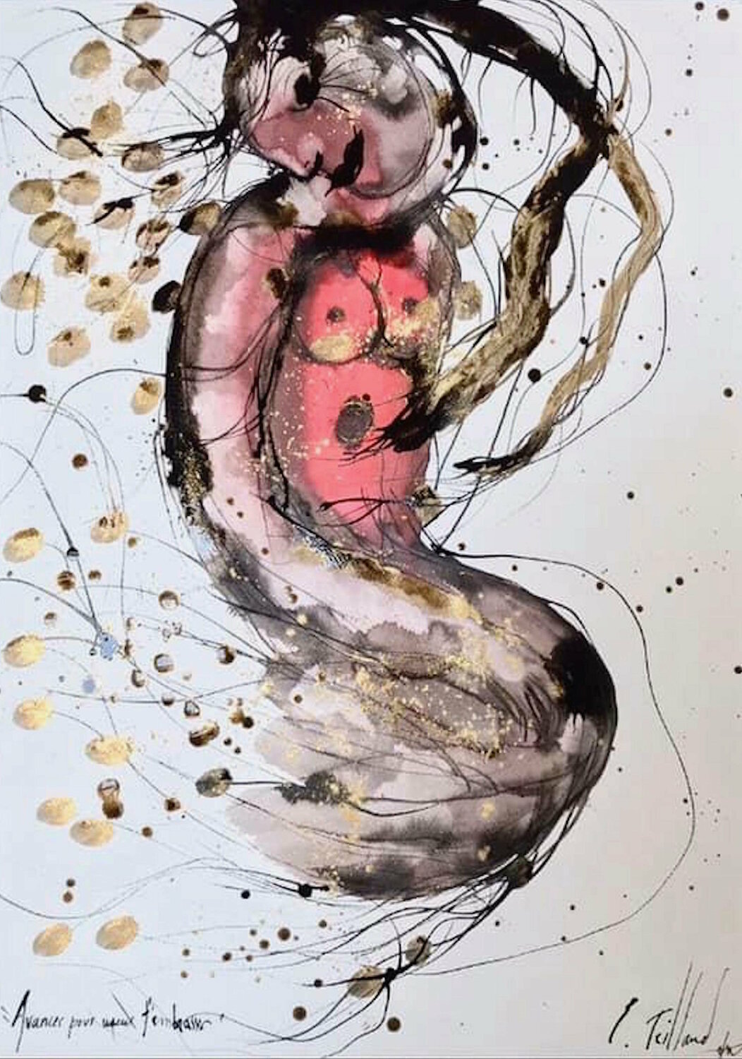 Avancer pour mieux t'embrasser dessin