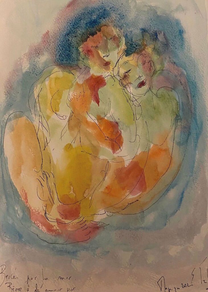 Bercés par la mer — œuvre d’Émilie Teillaud