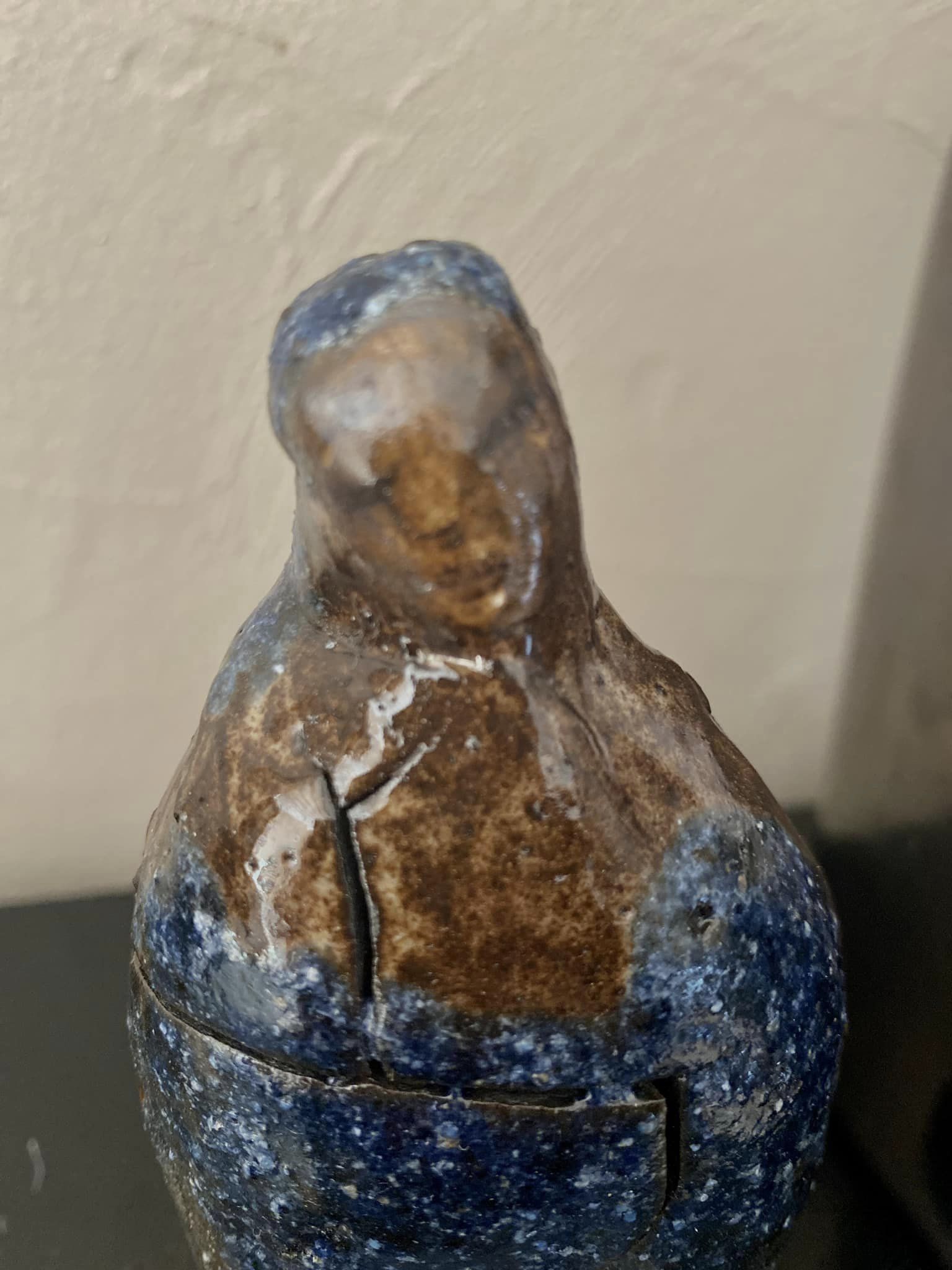 Bleu sacré - nouvelle sculpture disponible - 20 cm _ 15 cm - terre cuite émaillée - 2023 2