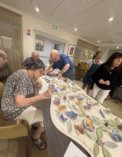 Fresque participative Résidence seniors le clos Macon