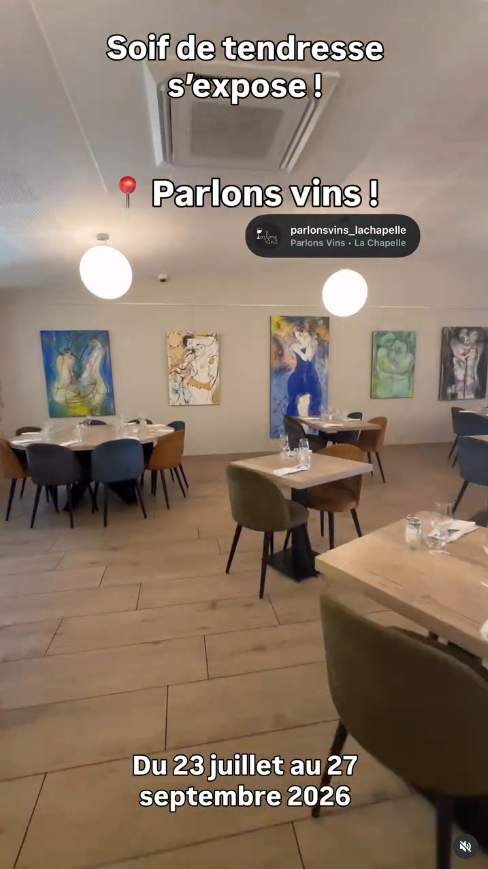 Exposition Emilie Teillaud chez "Parlons vin"