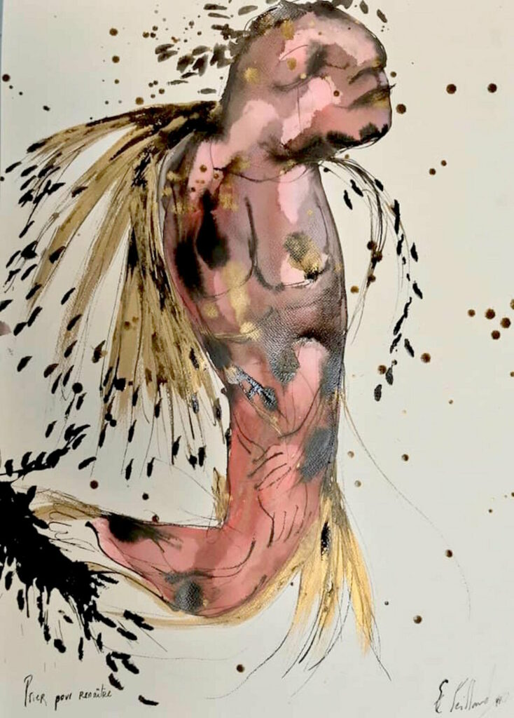 Prier pour renaître — œuvre d’Émilie Teillaud