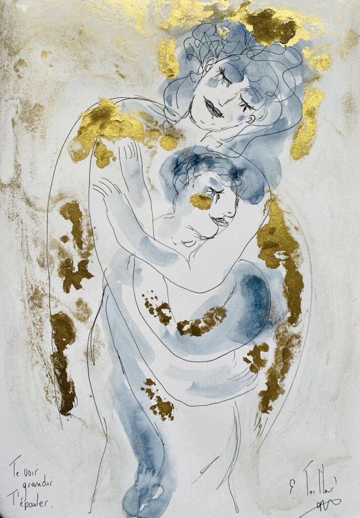 Te voir grandir. T&rsquo;épauler — œuvre d’Émilie Teillaud