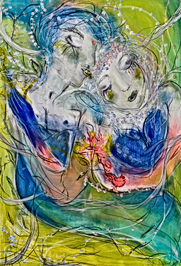 81 cm x 100 cm - techniques mixtes sur toile - 2024 - collection particulière France