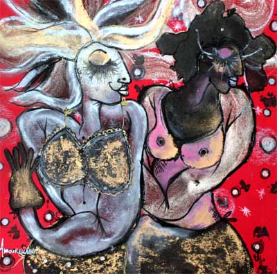Amoureuses — œuvre d’Émilie Teillaud