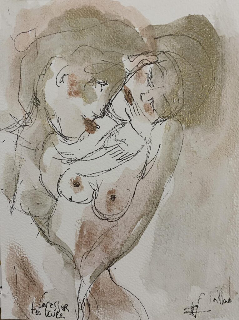 Caresser tes lèvres — œuvre d’Émilie Teillaud