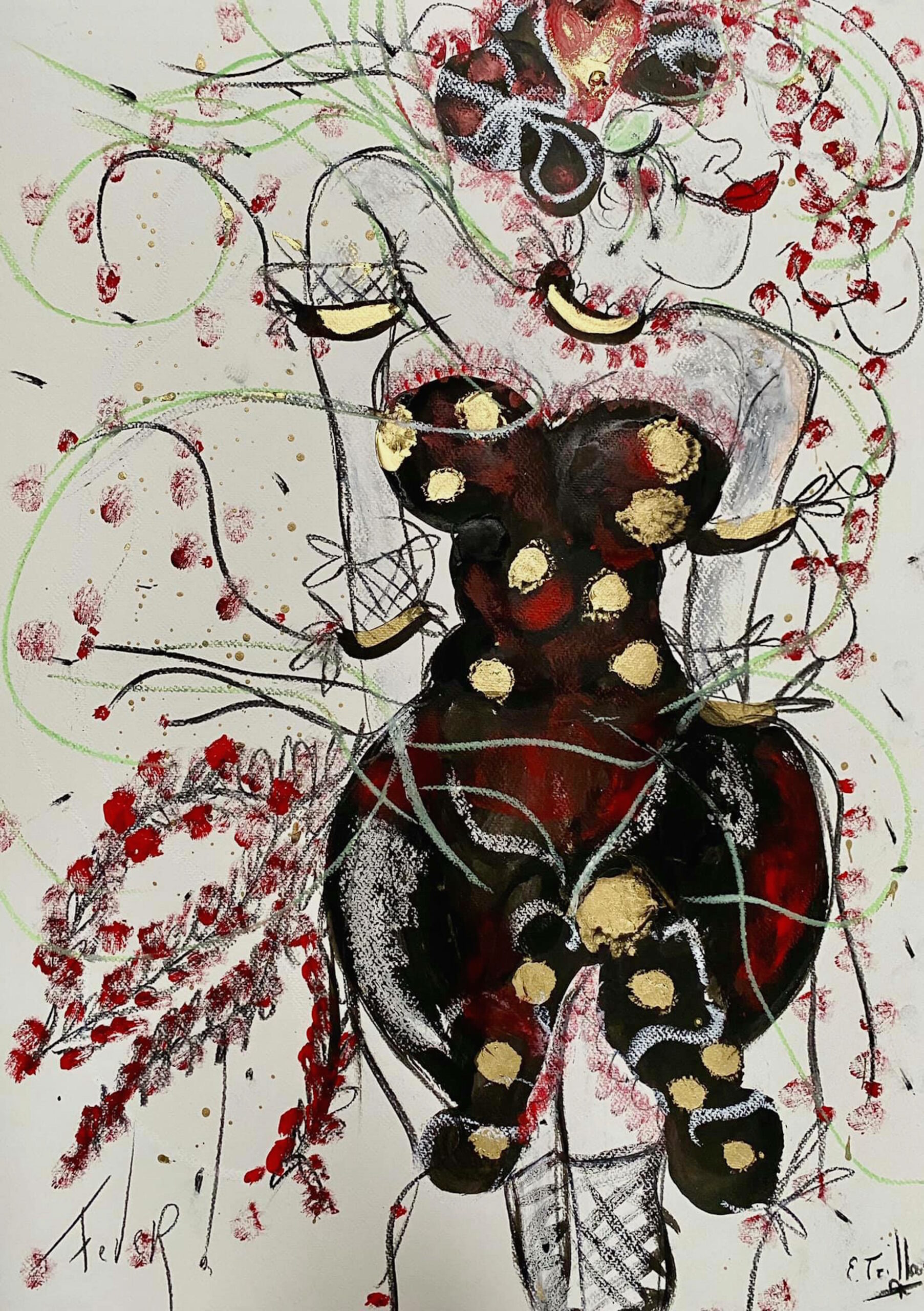 Fever ! 50 cm x 60 cm - techniques mixtes sur toile - 2021