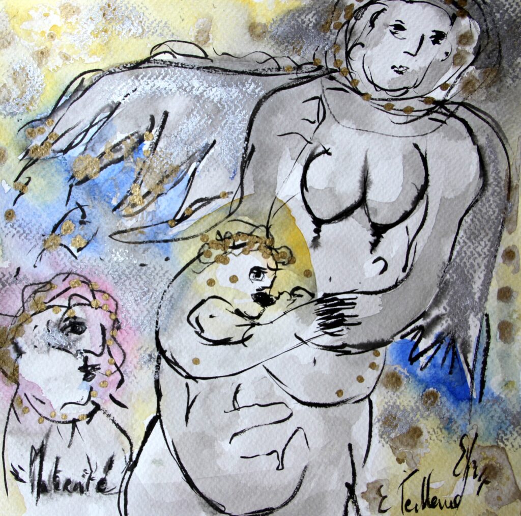 Maternité — œuvre d’Émilie Teillaud