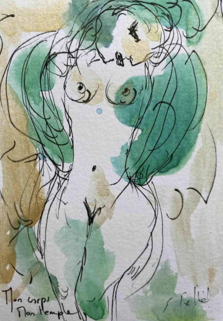 Mon corps mon temple — œuvre d’Émilie Teillaud