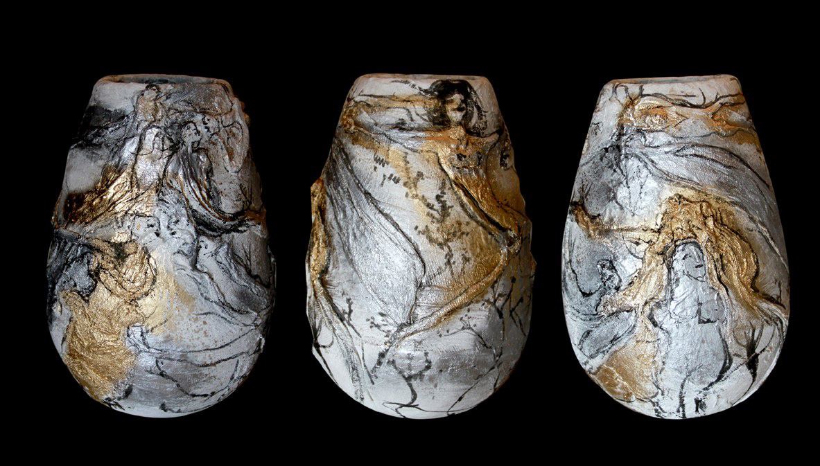 vase céramique - 2014 - pièce unique signée - disponible