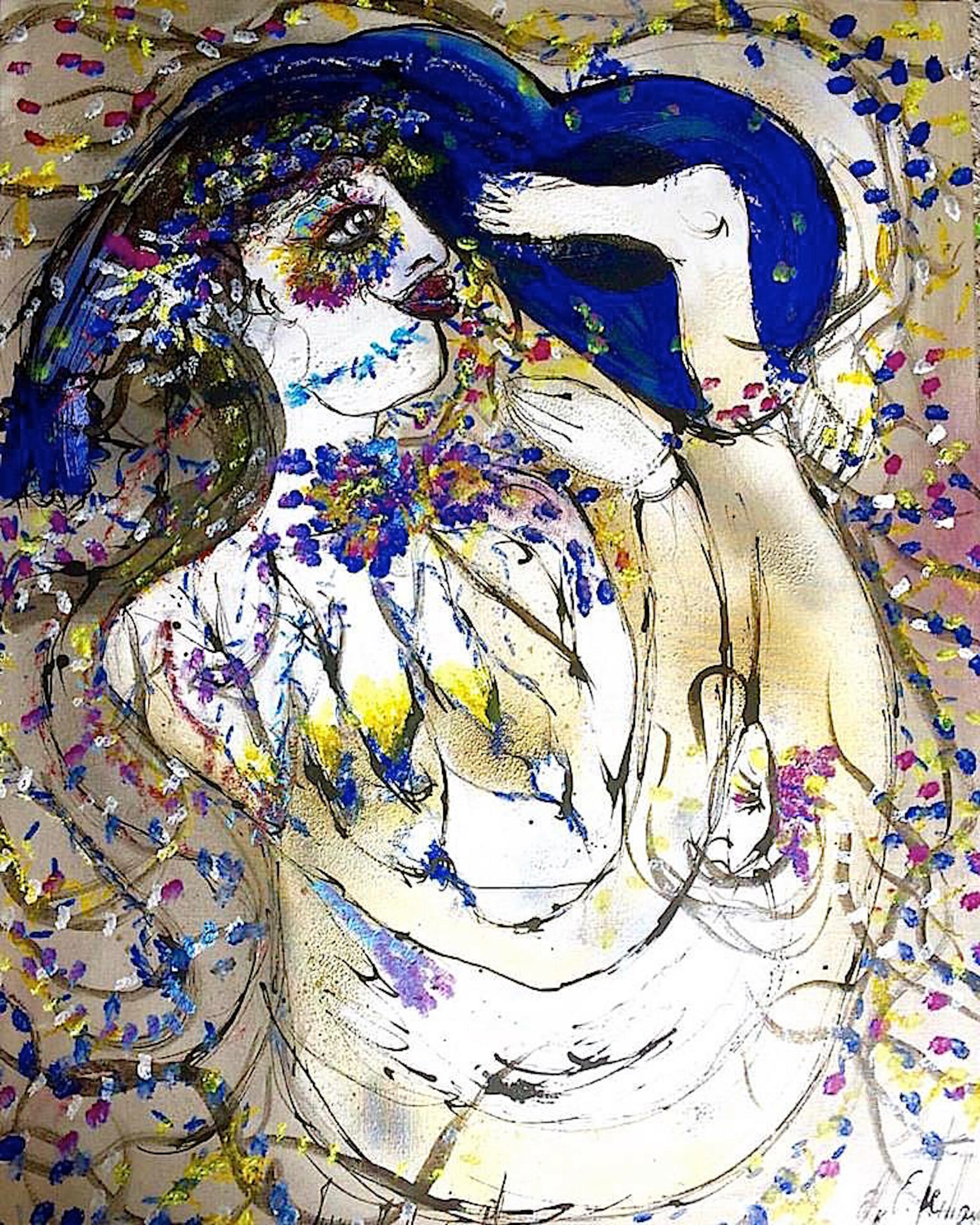 Music Maestro. Please ...Œuvre unique 73 x 92 cm - Technique mixte sur toile - 2016 - collection privée