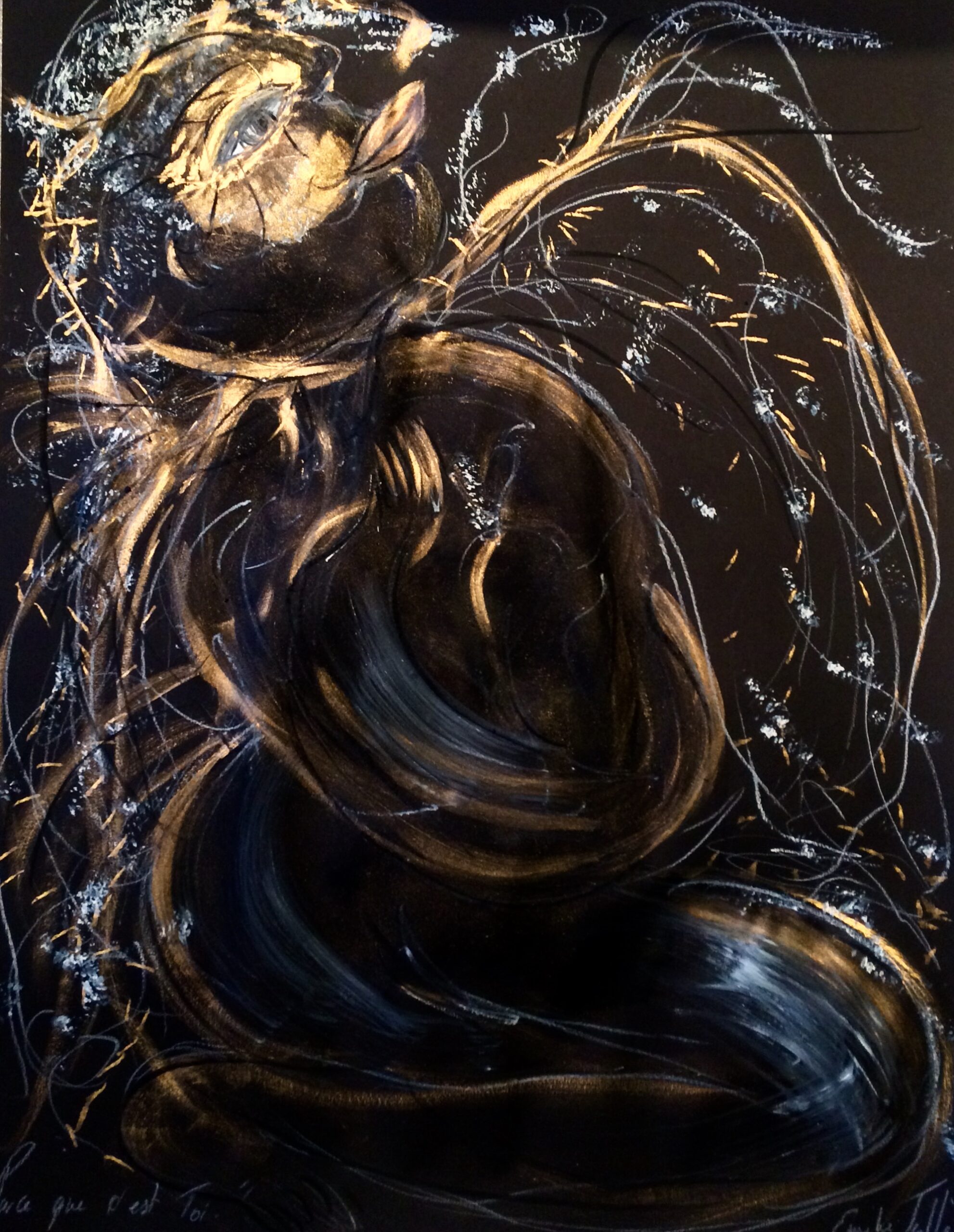 Parce que c'est Toi - 50 cm x 60 cm - techniques mixtes sur papier - 2017 - disponible