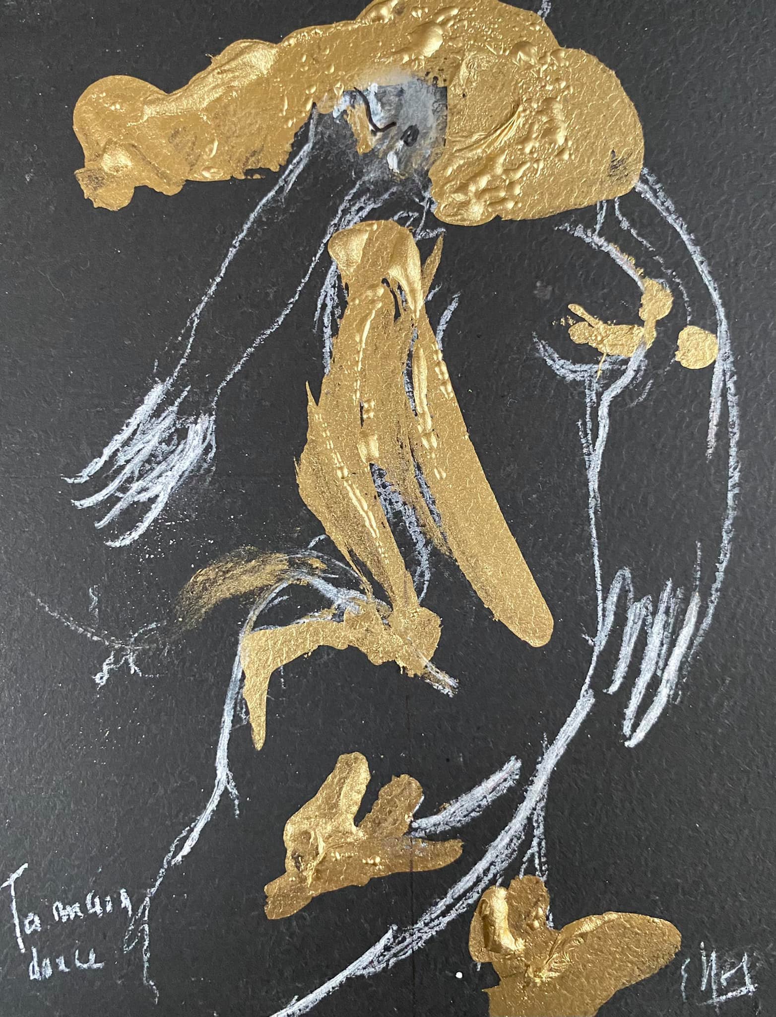 Ta main douce 12cm X 15cm aquarelle encre 2021