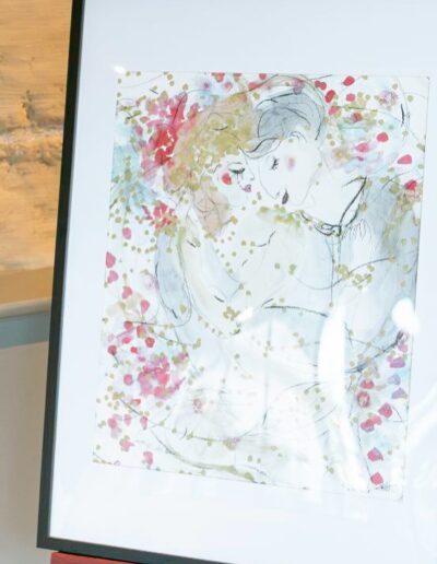 oeuvre réalisée pendant un mariage