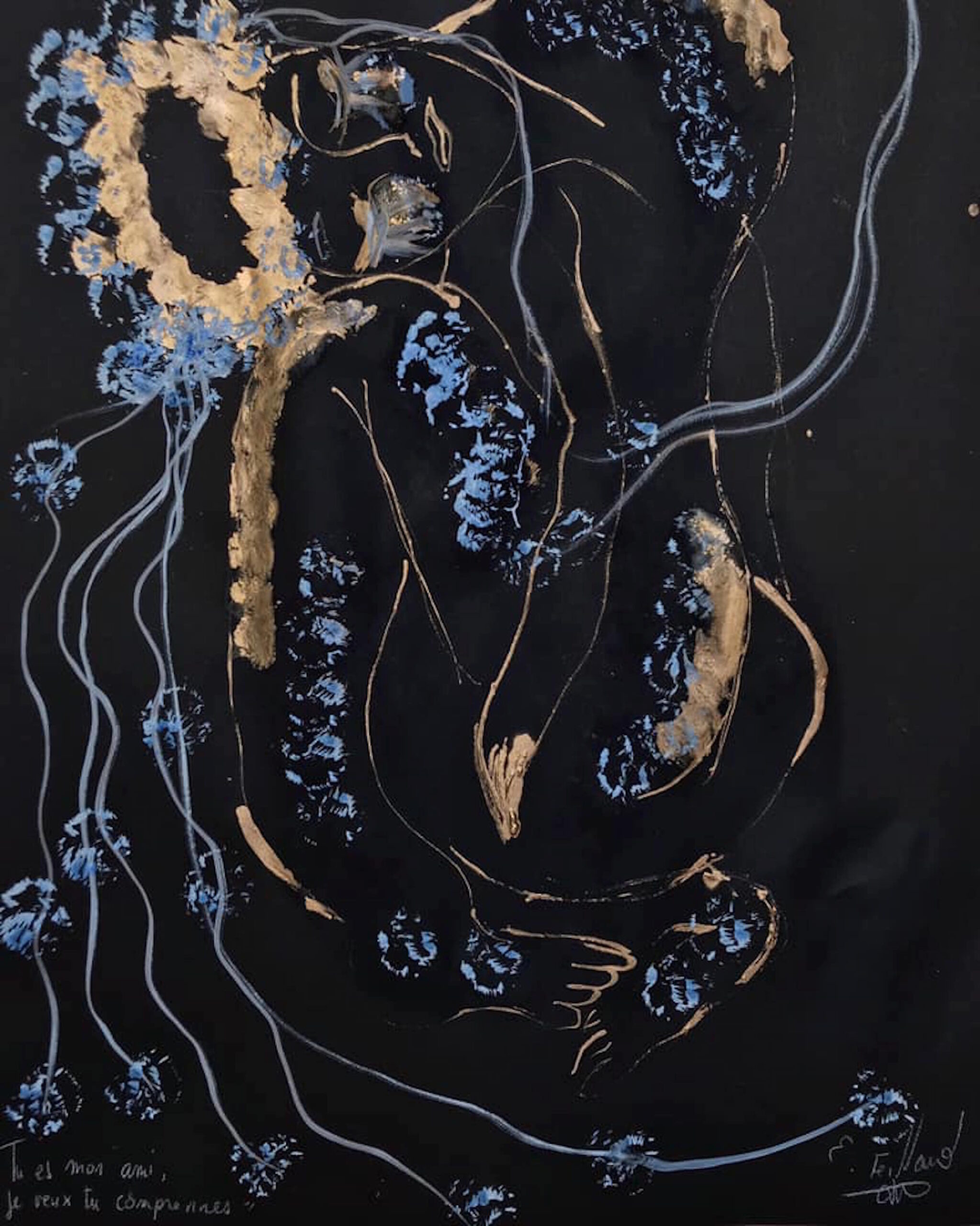 tu es mon ami, je veux que tu comprennes- 50 cm x 65 cm - 2020 - disponible